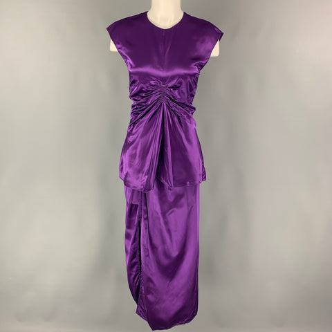 SIES MARJAN Ensemble jupe sans manches froncé violet taille 4
