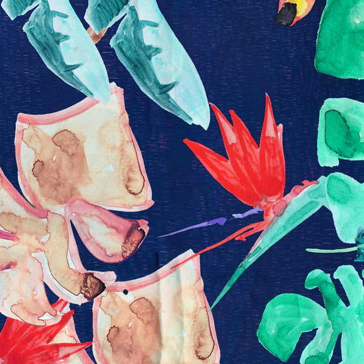 CAROLINA HERRERA Multi-Color Floral Twill Scarf