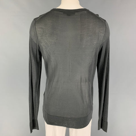 Y-3 by YOHJI YAMAMOTO Size XL Grey Viscose Jersey Pullover