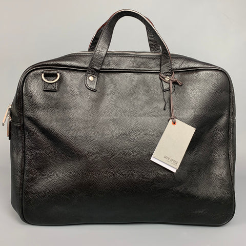 JACK SPADE Sac pour ordinateur portable en cuir grainé noir