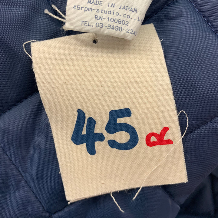45rpm Size L Indigo Cotton Shawl Collar Jacket