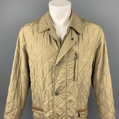 PAUL STUART Size S Taupe Quilted Gore-Tex Nylon Parka Jacket
