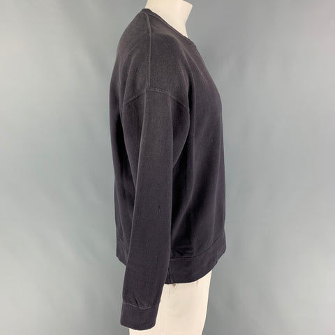 CONTRARY DEPT by VISVIM Sudadera Crash de algodón con lavado azul marino Amplus SB L/S Talla L