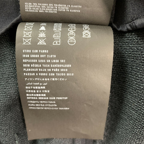 PRADA Pantalon habillé à jambe étroite en mélange de nylon bleu marine taille 2