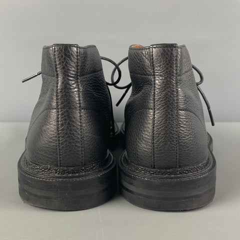 AQUATALIA Talla 10.5 Botas con cordones de cuero negro