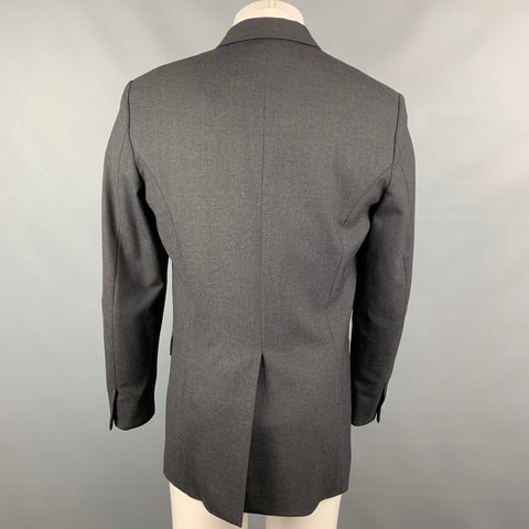 RAG &amp; BONE Abrigo deportivo con solapa de muesca de lana color carbón Talla 40