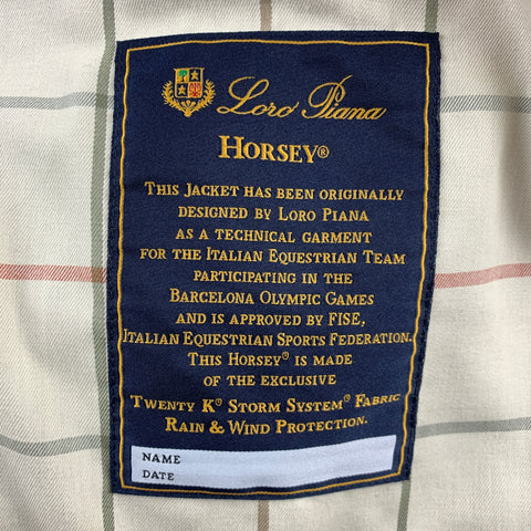 LORO PIANA Horsey Size M Black & Brown Nylon Jacket