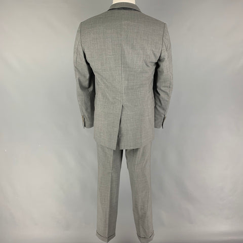 LANVIN Size 40 Gray Wool Notch Lapel Suit