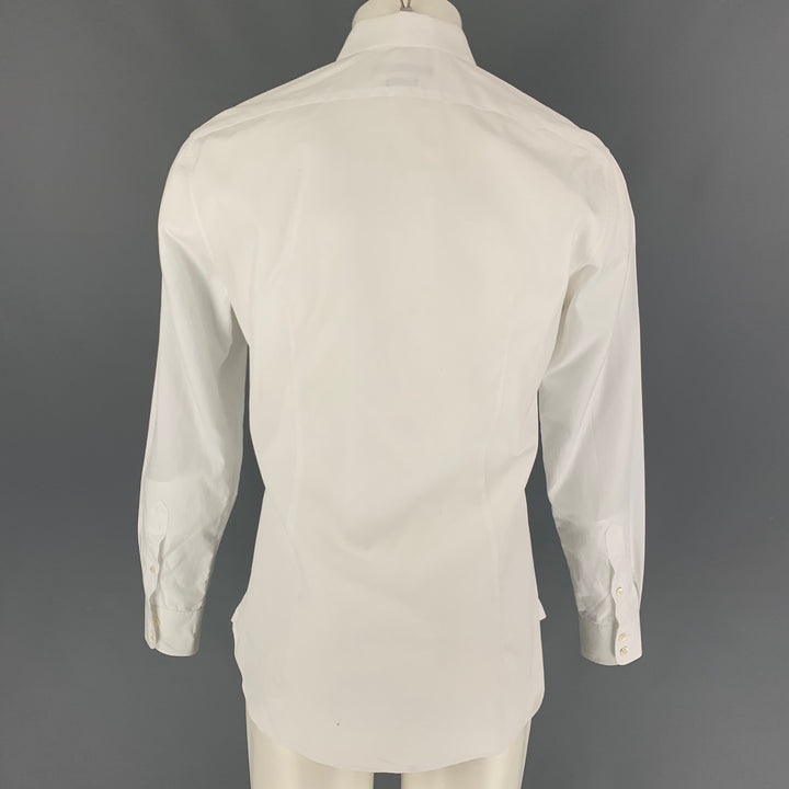 JOHN VARVATOS Size S White Cotton Button Up Long Sleeve Shirt