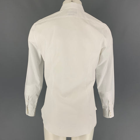 JOHN VARVATOS Size S White Cotton Button Up Long Sleeve Shirt