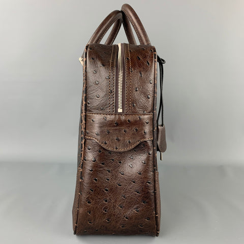 PAUL SMITH The British Collection Brown Embossed Leather Laptop Bag Bags