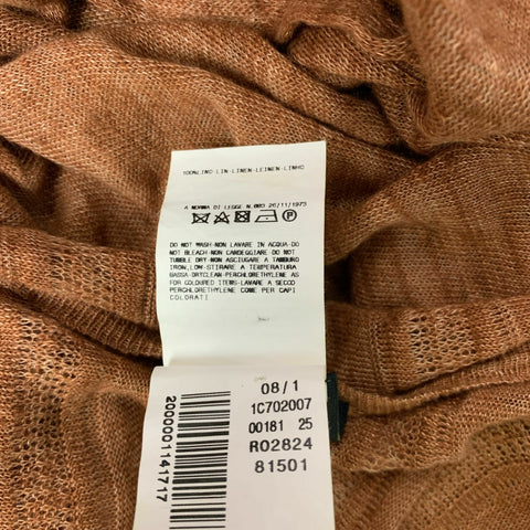 JUST CAVALLI Jersey de manga larga de lino texturizado óxido talla M - Mujer