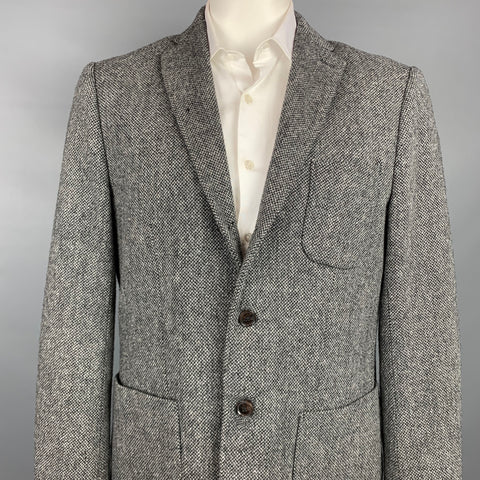 SCOTCH AND SODA Size 44 Grey & Black Wool / Nylon Sport Coat