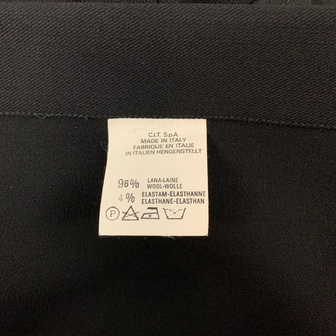 GIORGIO ARMANI Size M Black Wool Nehru Collar Shirt Jacket