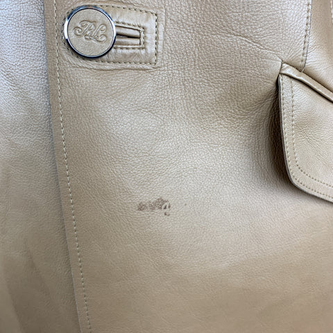 RALPH LAUREN Size 10 Tan Calf Leather Blazer