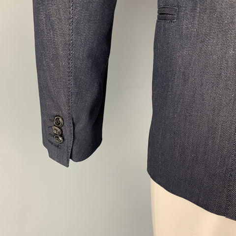 GIORGIO ARMANI Size 38 Indigo Cotton Sport Coat