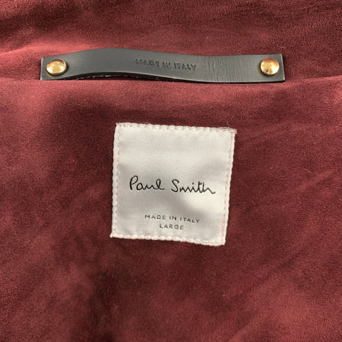 PAUL SMITH Taille L Veste camionneur en daim bordeaux