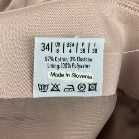WOLFORD Size 4 Blush Cotton Pencil Skirt