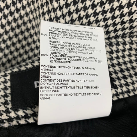 DSQUARED2 Size 32 Black White Houndstooth Wool Buttoned Dress Pants
