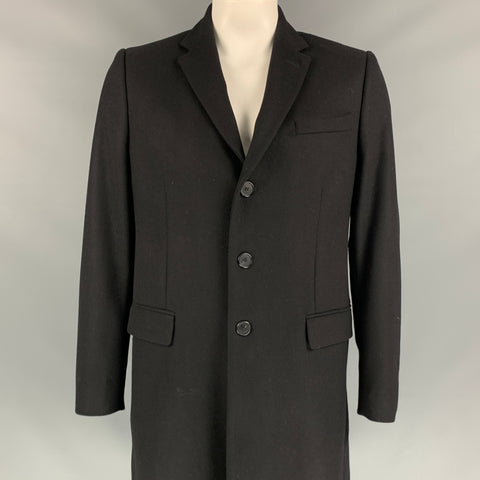 GIVENCHY Talla 42 Abrigo con solapa de muesca en mezcla de lana negro