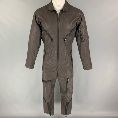 PATRIK ERVELL FW11 Size S Brown Coated Canvas Jumpsuit