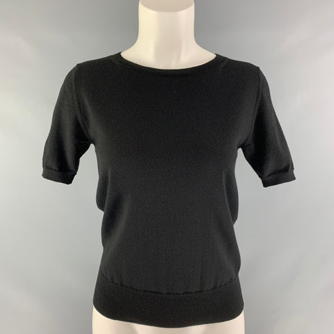 SOFIE D'HOORE Talla 4 Jersey liso de lana negra