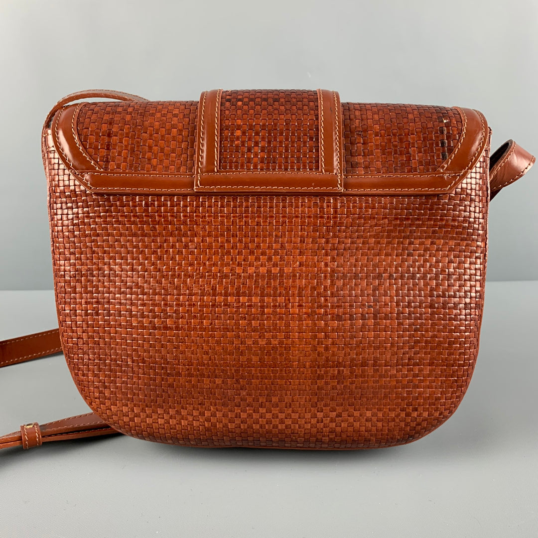 BALLY Brown Woven Leather Cross Body Handbag & Leather Goods