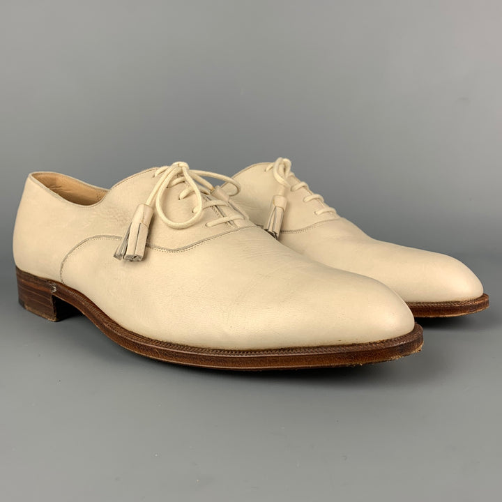 WILSON and DEAN for WILKES BASHFORD Size 9 Cream Leather Lace Up Shoes