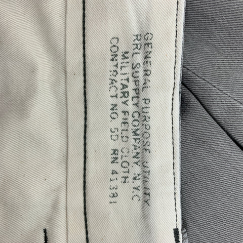 RRL by RALPH LAUREN Size 36 Grey Cotton Button Fly Casual Pants