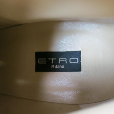 ETRO Size 9 Olive Taupe Green Leather Harness Platform Booties
