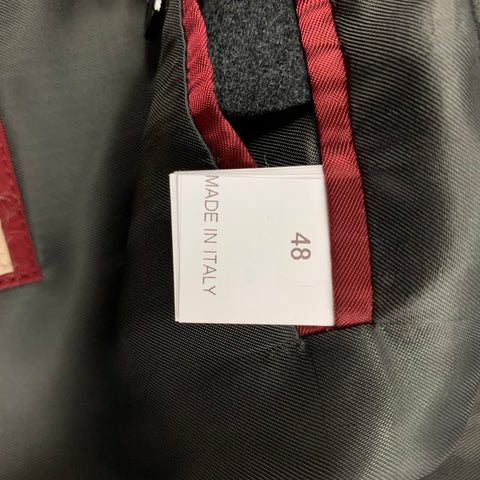 BRUNELLO CUCINELLI Size 38 Gray Black Wool Blend Tuxedo Suit