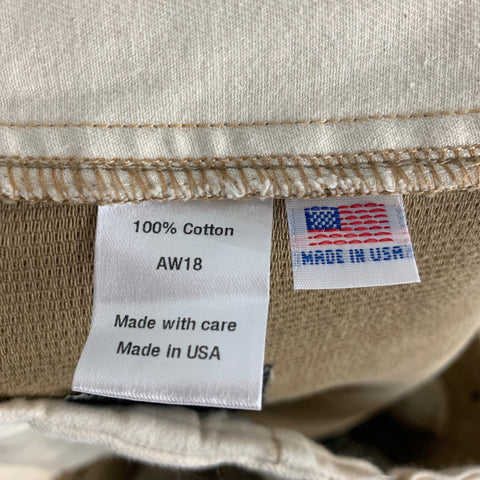 CORRIDOR Size 32 Camel Corduroy Cotton Flat Front Casual Pants
