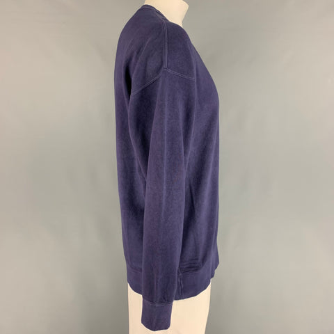 VISVIM Sudadera con cuello redondo de algodón con lavado morado talla L