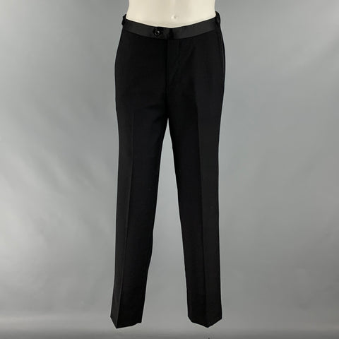 TREND Size 38 Black Wool Single breasted Tuxedo