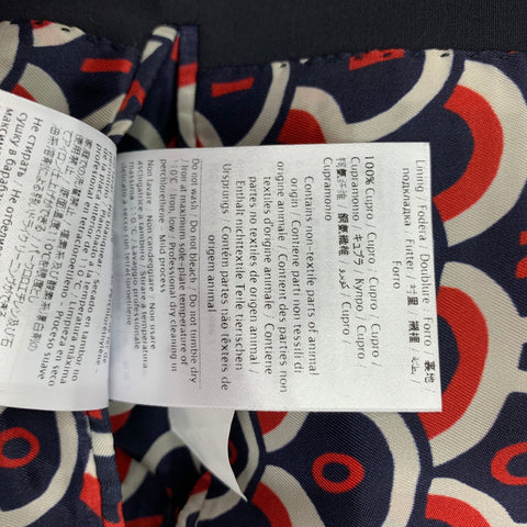 VALENTINO Size 42 Navy Wool Mohair Notch Lapel Sport Coat