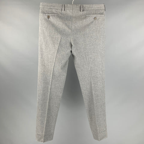GIORGIO ARMANI Size 34 Grey Solid Wool Blend Zip Fly Dress Pants