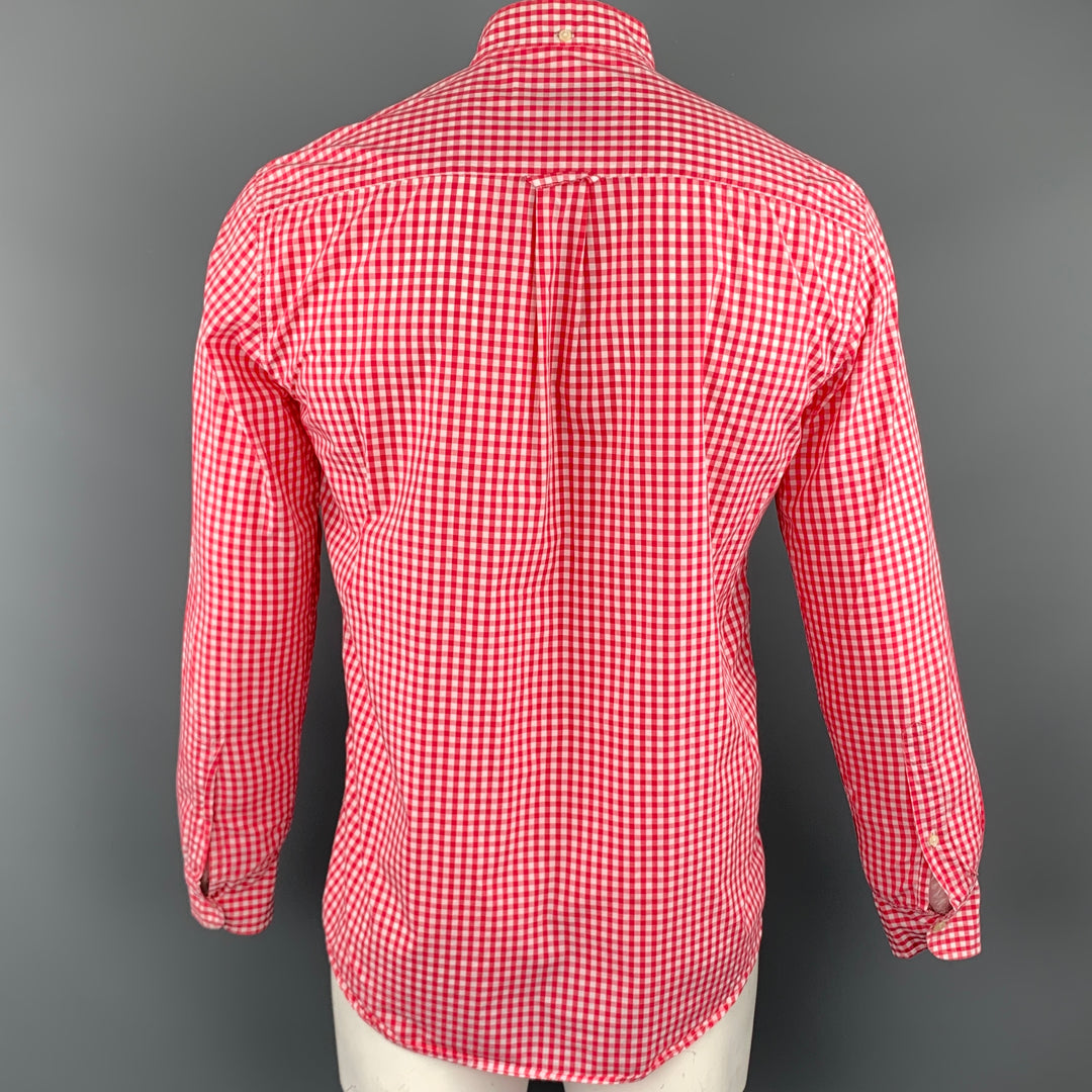 OUR LEGACY Camisa de manga larga con botones de algodón a cuadros rosa talla 40