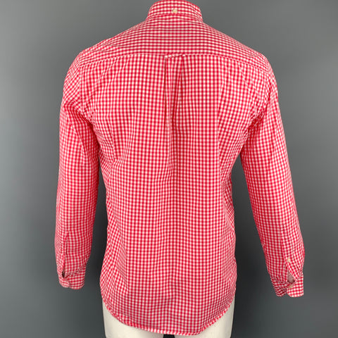 OUR LEGACY Size 40 Pink Gingham Cotton Button Down Long Sleeve Shirt