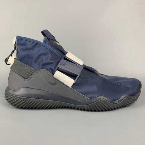 Zapatillas sin cordones de nailon azul marino y negro NIKE talla 11.5