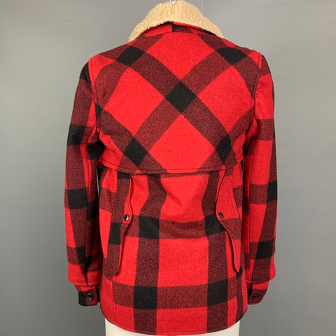 DENIM & SUPPLY by RALPH LAUREN Size XS Red & Black Buffalo Plaid Wool / Acrylic Jacket