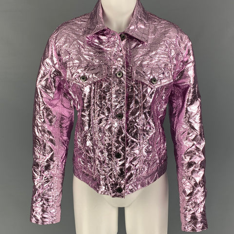 SIES MARJAN Size 2 Lavender Metallic Wrinkled Jacket