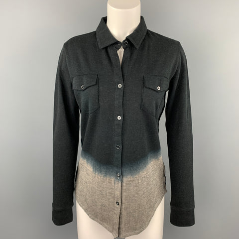 MAJESTIC FILATURES Taille 2 Chemise boutonnée en coton / cachemire gris ombré
