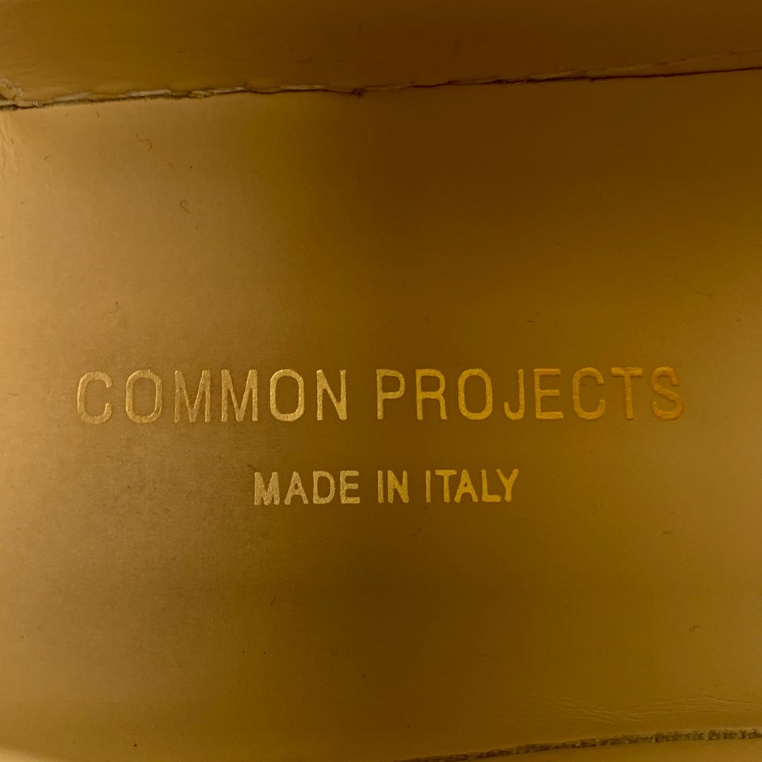 COMMON PROJECTS Size 7 Yellow Leather Low Top Sneakers
