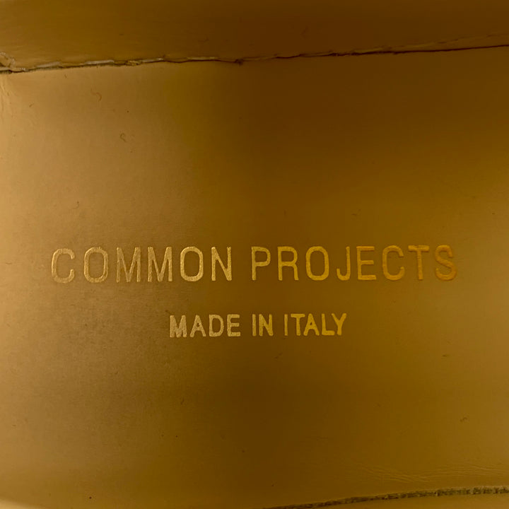 COMMON PROJECTS Size 7 Yellow Leather Low Top Sneakers