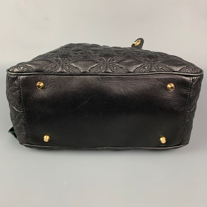 VIVIENNE WESTWOOD Coventry Black & Gold Quilted Leather Asymmetrical Handbag