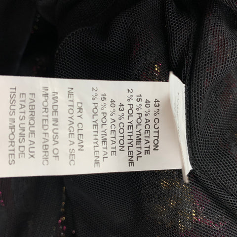 MARC JACOBS Size 4 Grey Gold Raspberry Cotton Blend Sleeveless Dress