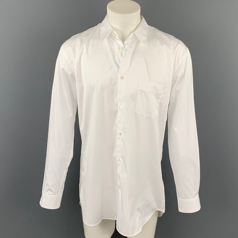 COMME des GARCONS Size One Size White Graphic Cotton Button Up Long Sleeve Shirt