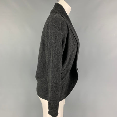 AUTUMN  CASHMERE Size S Grey Cashmere Shawl Collar Cardigan