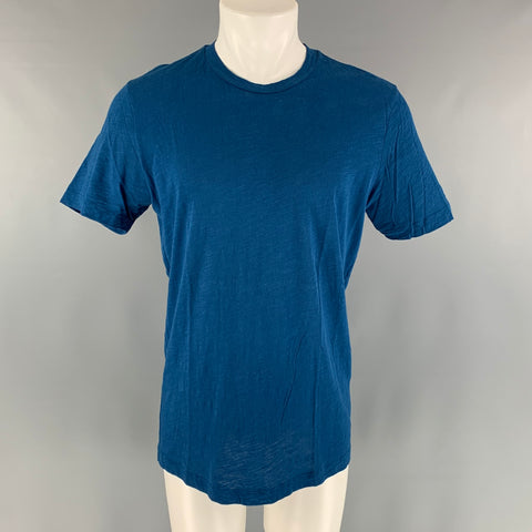 THEORY Size M Blue Cotton Short Sleeve T-shirt