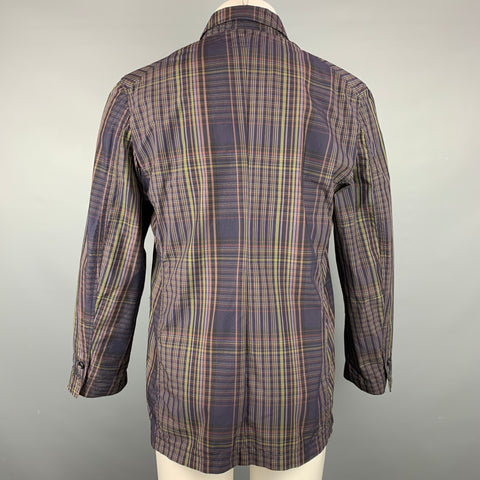 ENGINEERED GARMENTS Size M  Brown & Olive Plaid Cotton / Nylon Sport Coat